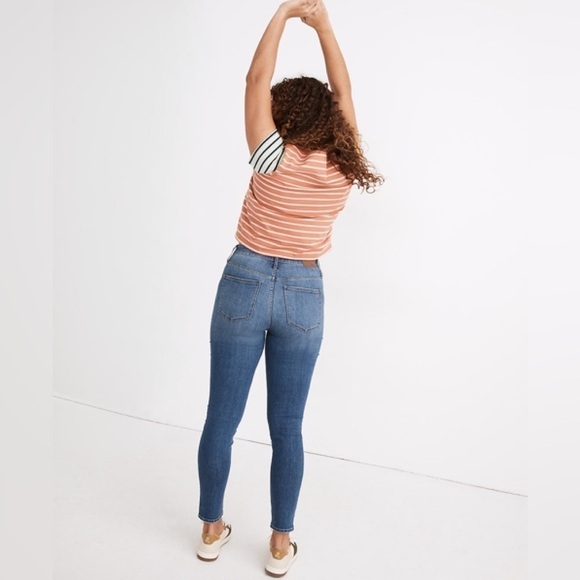 NWT MADEWELL Curvy High-Rise Skinny Crop Jeans in Lander Wash - Picture 2 of 5